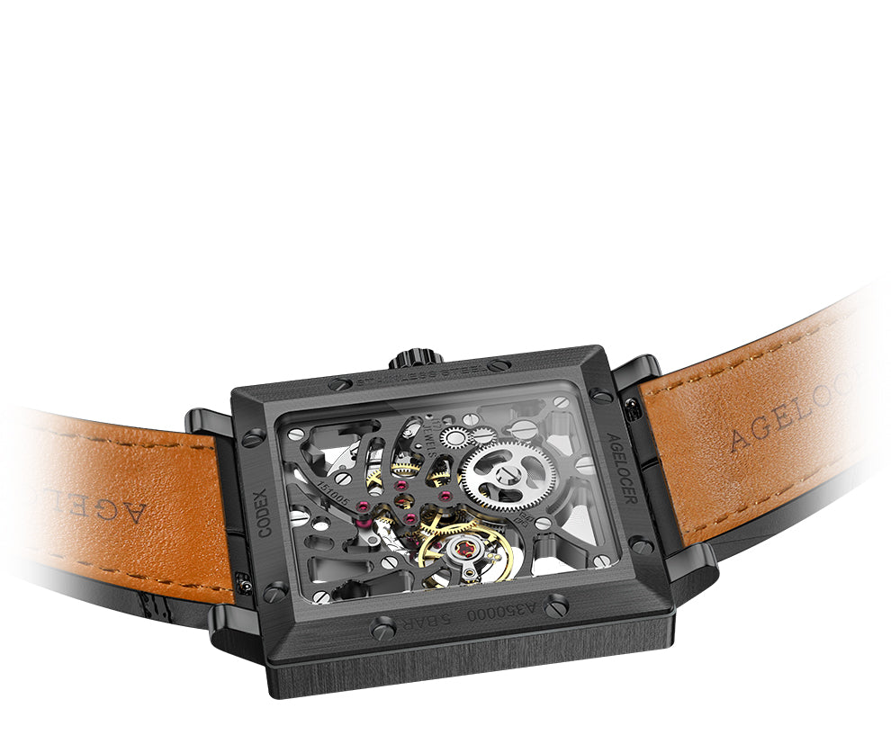 Agelocer Mecanical Analog Skeleton Square Dial Codex Series 350 Watch