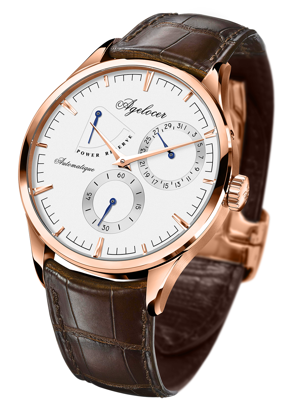Agelocer Automatic Watch Power Reserve Date Display Budapest Series 410