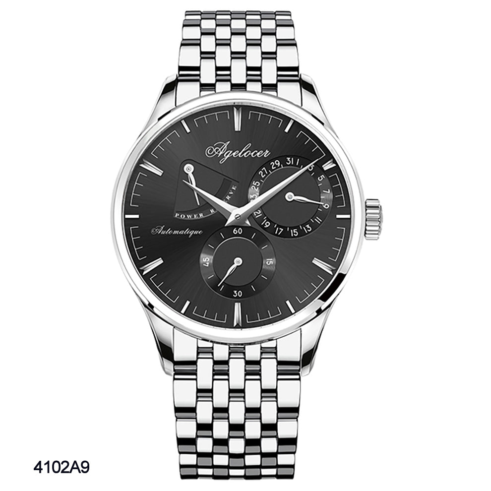 Agelocer Automatic Watch Stainless Steel Band Budapest Series 410