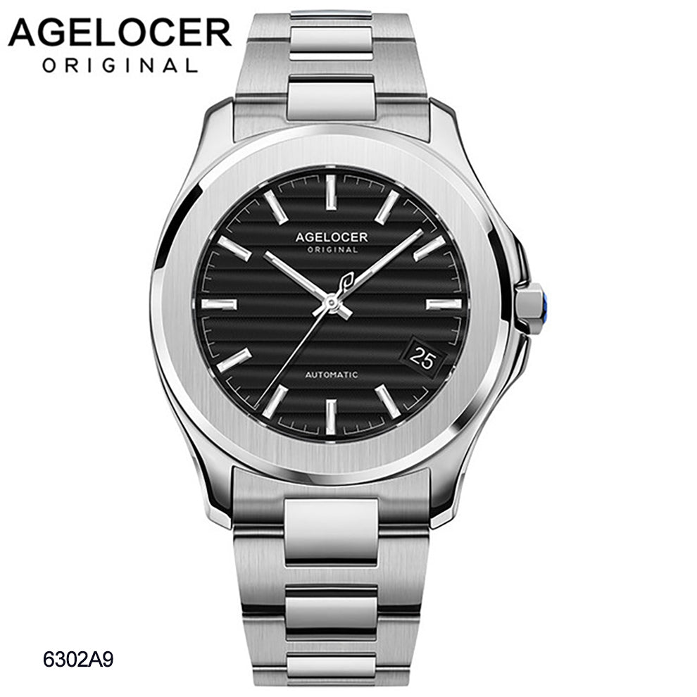 Agelocer Lake Baikal Series 630 Steel Band Date Display Men Watch