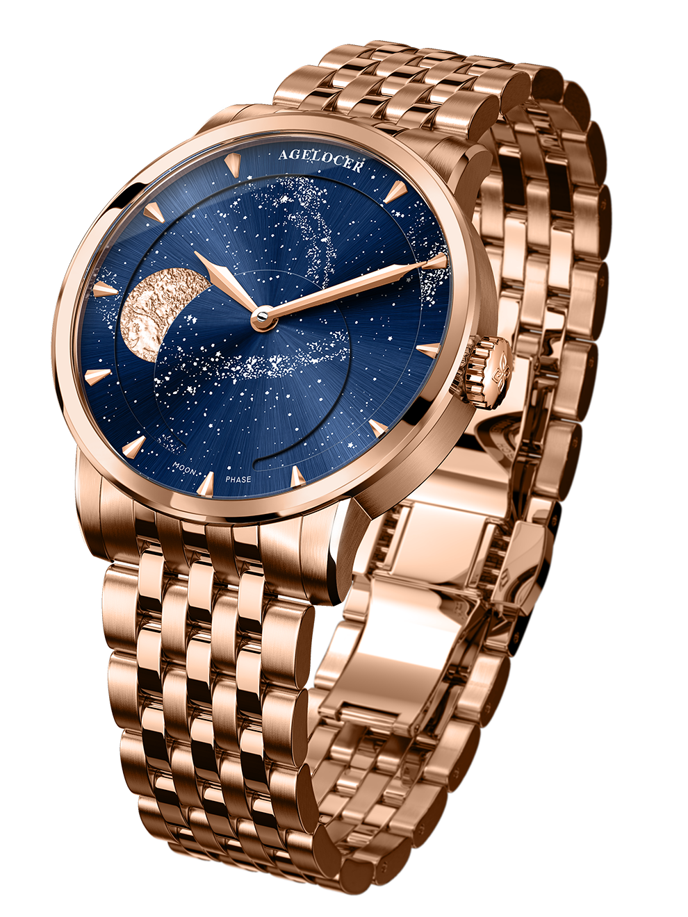AGELOCER Moonphase Automatic Watch Starry Sky Dial 6404