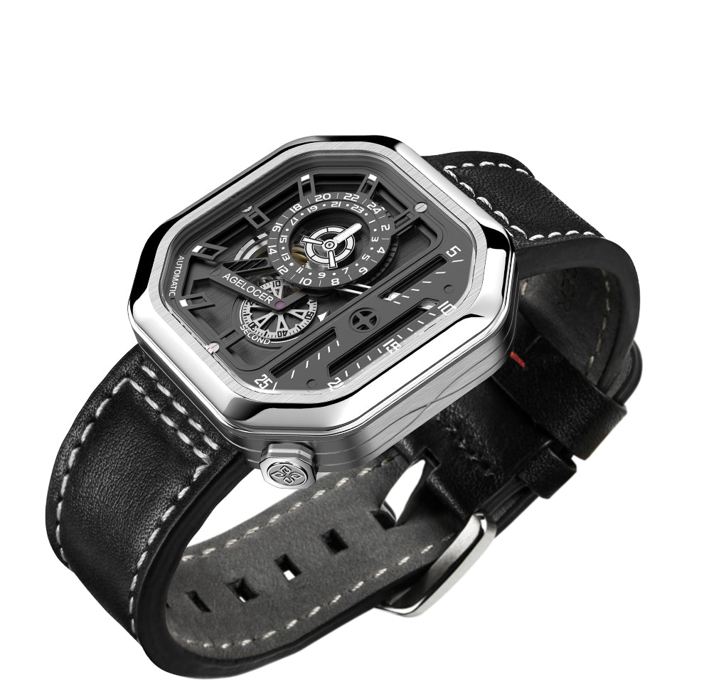 AGELOCER Analog Punk Square Automatic Men Watches Big Bang Series 580