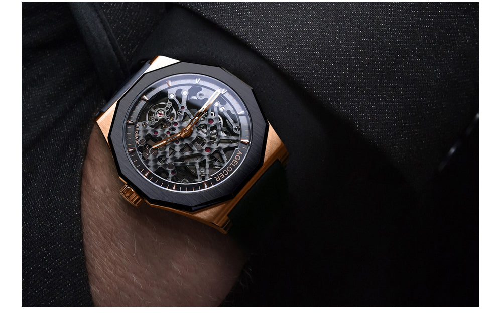 AGELOCER Skeleton Automatic Watch Schwarzwald Series 6001