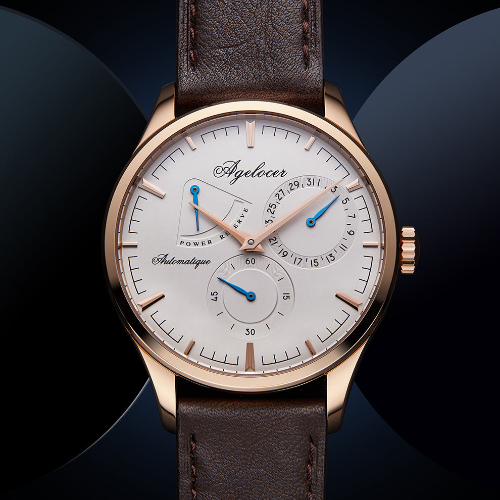 Agelocer Automatic Watch Power Reserve Date Display Budapest Series 410